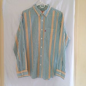 Levi's Casual Striped Shirt Size Large Retro